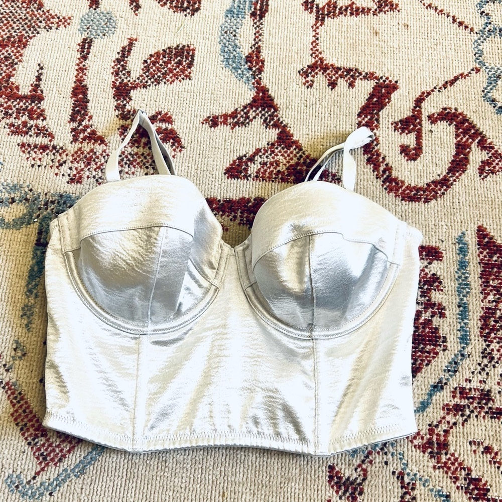 NWT Victoria Secret lingerie Bra size 36C Silver Bra